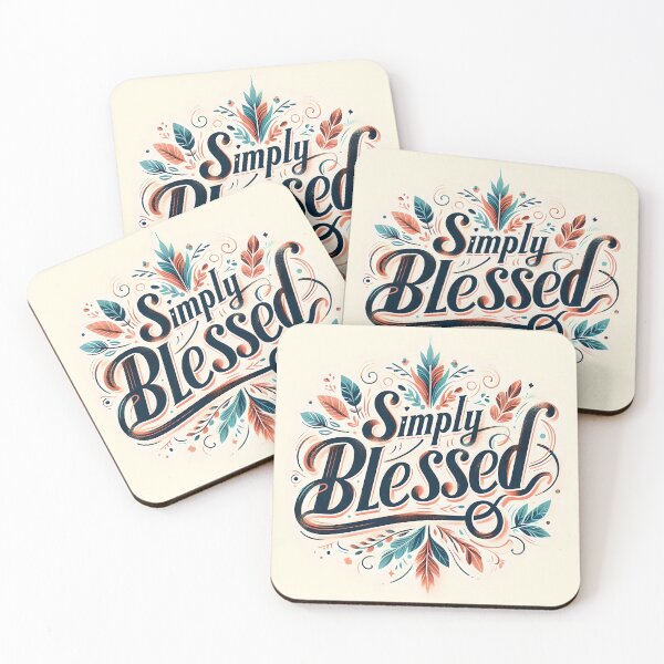 Item preview, Simply blessed, typography designed and sold by maxmaj.