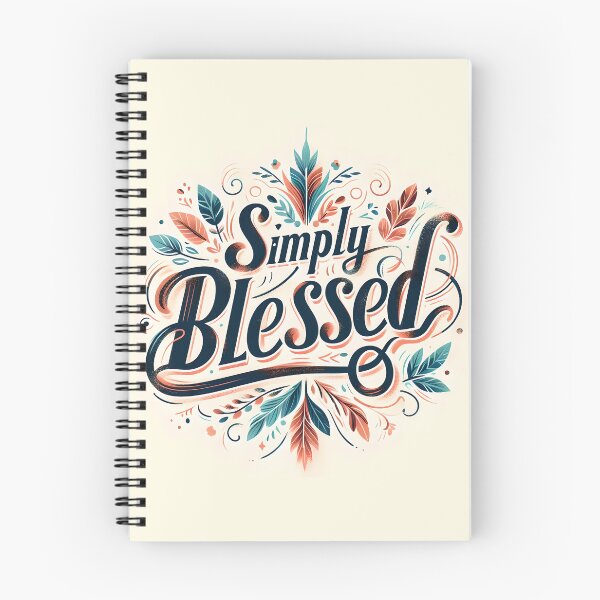 Item preview, Simply blessed, typography designed and sold by maxmaj.