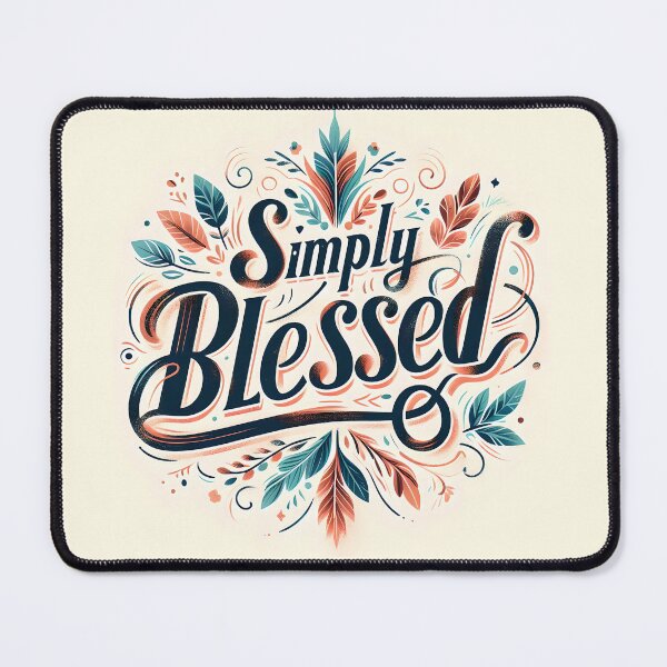 Item preview, Simply blessed, typography designed and sold by maxmaj.