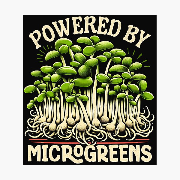 Item preview, Powered By Microgreens designed and sold by beansterp.