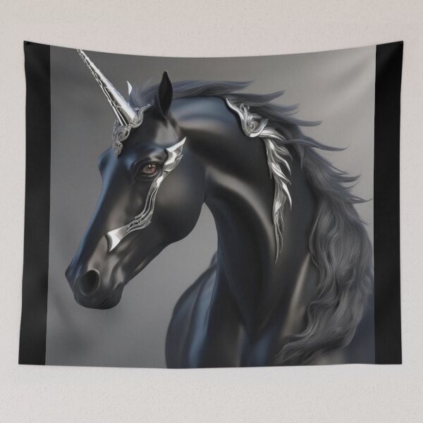 Item preview, Black and Silver Unicorn designed and sold by PhrozenPhotos.