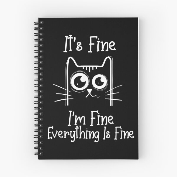 Item preview, Its Fine Im Fine Everything Is Fine Funny Black Cat designed and sold by BanBay.