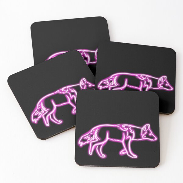 Item preview, Neon Coyote (Pink) designed and sold by Old Water Cryptid .