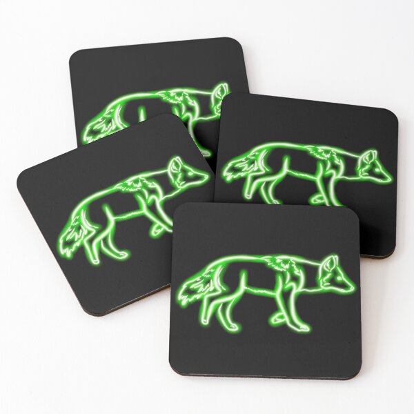 Item preview, Neon Coyote (Green) designed and sold by Old Water Cryptid .