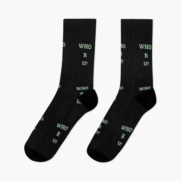 Item preview, WHO R U? Just Green Letters designed and sold by AdiRemba.
