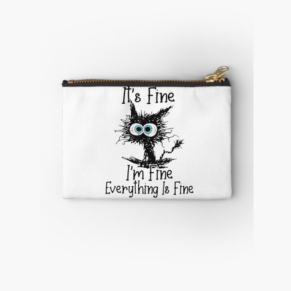 Item preview, Its Fine Im Fine Everything Is Fine Funny Black Cat designed and sold by BanBay.