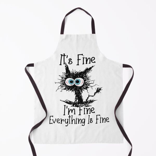 Item preview, Its Fine Im Fine Everything Is Fine Funny Black Cat designed and sold by BanBay.