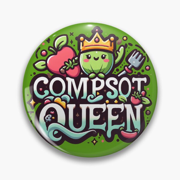 Item preview, Compost Queen, typography, PUN designed and sold by maxmaj.