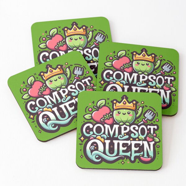 Item preview, Compost Queen, typography, PUN designed and sold by maxmaj.