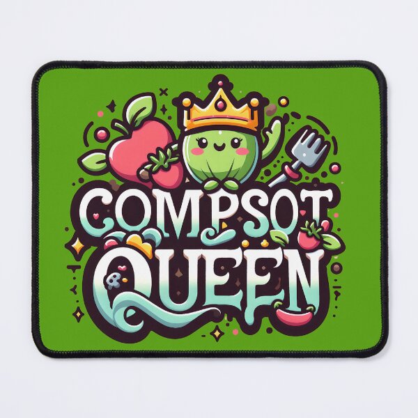 Item preview, Compost Queen, typography, PUN designed and sold by maxmaj.
