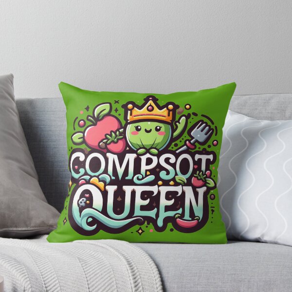 Item preview, Compost Queen, typography, PUN designed and sold by maxmaj.