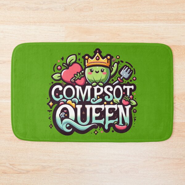 Item preview, Compost Queen, typography, PUN designed and sold by maxmaj.