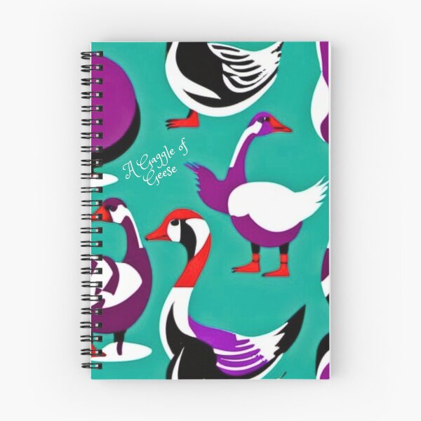 Item preview, A Gaggle of Geese colourful Scandinavian-inspired vintage design designed and sold by saywhatcreative.