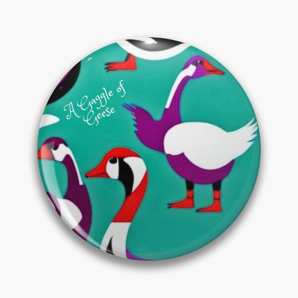 Item preview, A Gaggle of Geese colourful Scandinavian-inspired vintage design designed and sold by saywhatcreative.