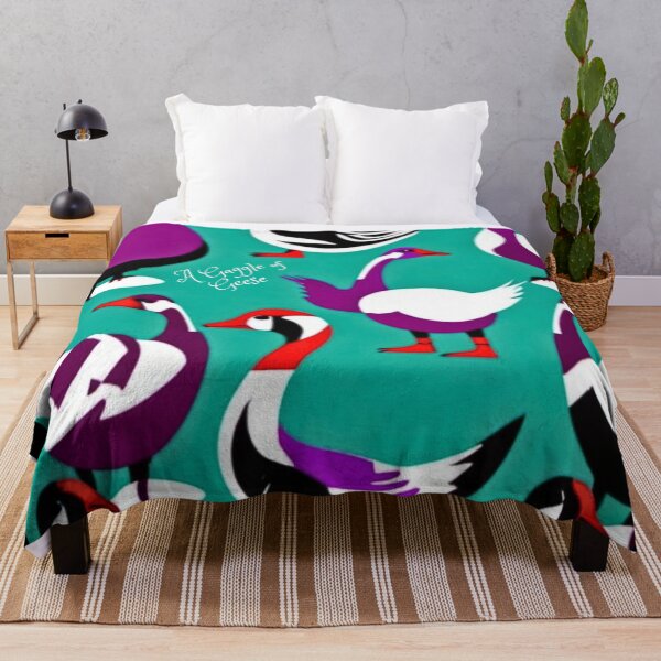 Item preview, A Gaggle of Geese colourful Scandinavian-inspired vintage design designed and sold by saywhatcreative.