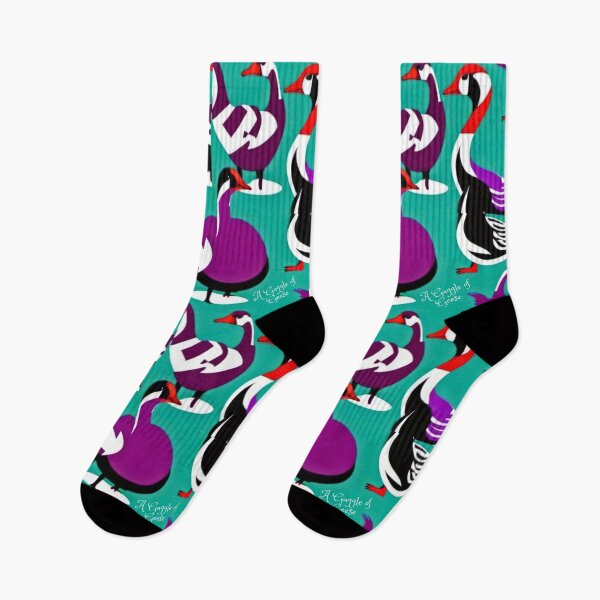 Item preview, A Gaggle of Geese colourful Scandinavian-inspired vintage design designed and sold by saywhatcreative.