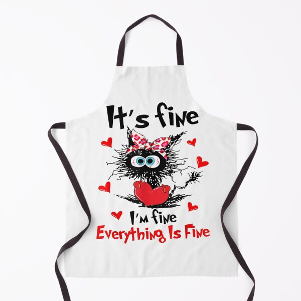 Item preview, Its Fine Im Fine Everything Is Fine Funny Black Cat designed and sold by BanBay.