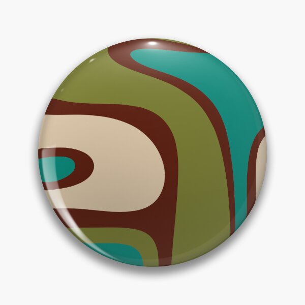 Item preview, Retro Copacetic Abstract in Mid Mod Olive Green, Maroon, and Turquoise Teal designed and sold by kierkegaard.