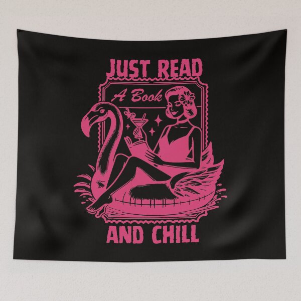 Item preview, Just Read A Book And Chill Flamingo Summer Reading Lovers designed and sold by AME ⭐⭐⭐⭐⭐.