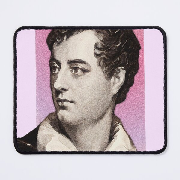 Item preview, English Poet Lord Byron - pink - illustration  designed and sold by Litstoy.