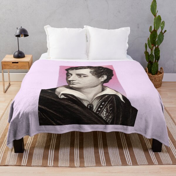 Item preview, English Poet Lord Byron - pink - illustration designed and sold by Litstoy.