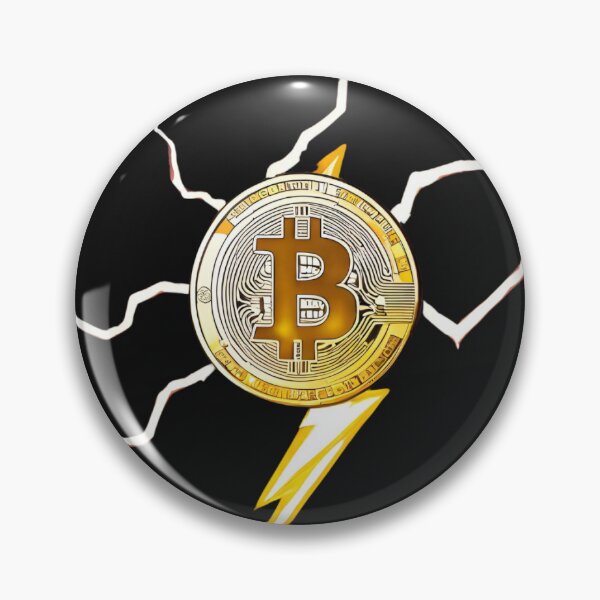 Item preview, Bitcoin logo with lightning bolts designed and sold by Patric Wurzer.