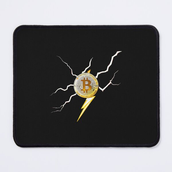Item preview, Bitcoin logo with lightning bolts designed and sold by Patric Wurzer.