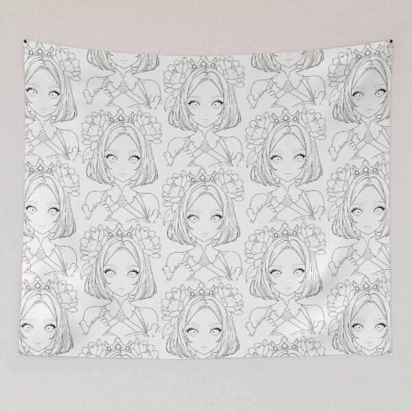 Item preview, Anime peony princess line drawing  designed and sold by megami-dreams.