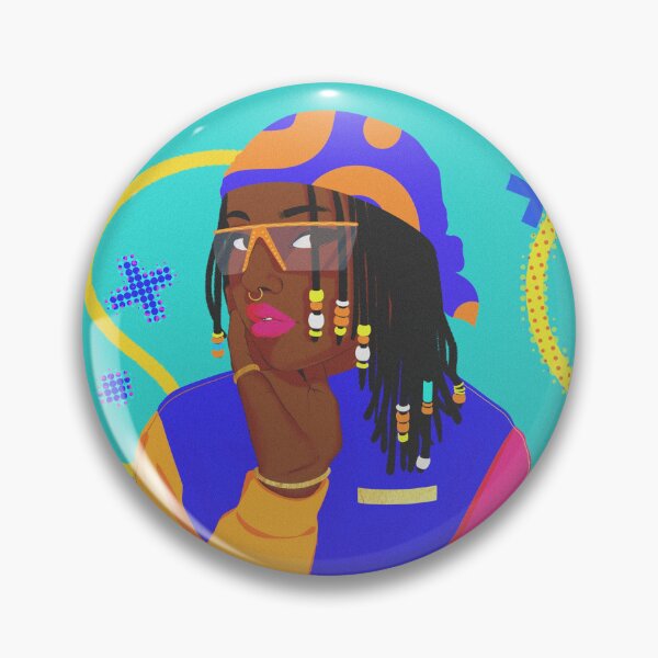 Item preview, Afro Girl Hairstyle durag and braids designed and sold by PauletteArt.