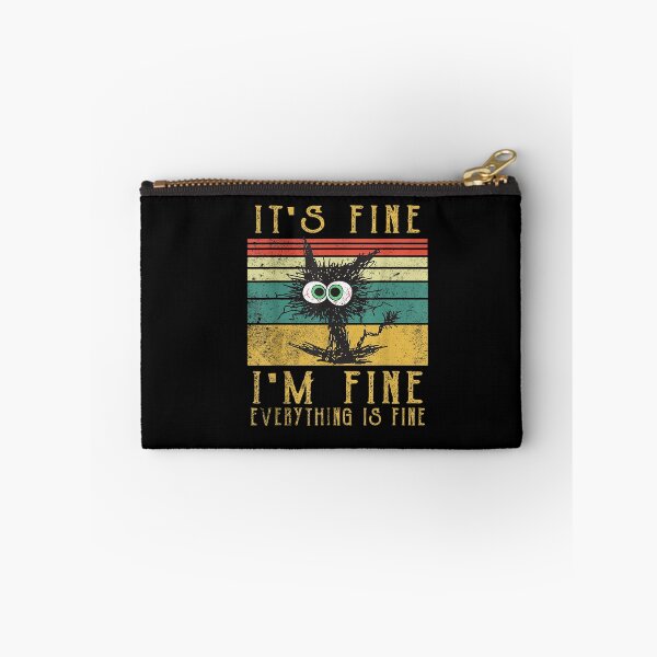 Item preview, Its Fine Im Fine Everything Is Fine Funny Black Cat designed and sold by BanBay.