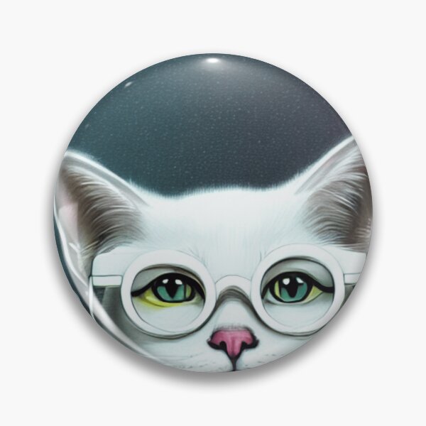 Item preview, White cat designed and sold by Stay-Pawsitive.