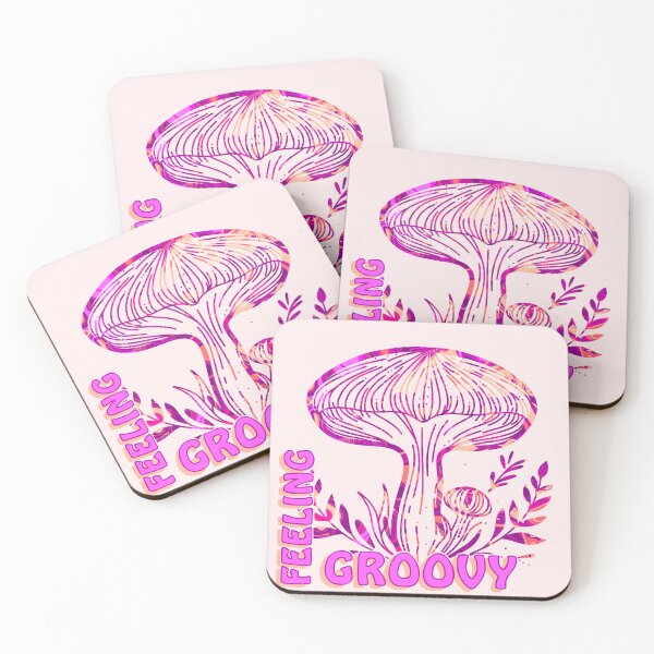 Item preview, Copy of “Feeling Groovy” Pink & Orange Psychedelic Mushroom designed and sold by MptR.