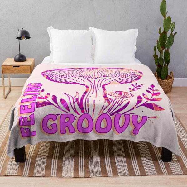 Item preview, Copy of “Feeling Groovy” Pink & Orange Psychedelic Mushroom designed and sold by MptR.