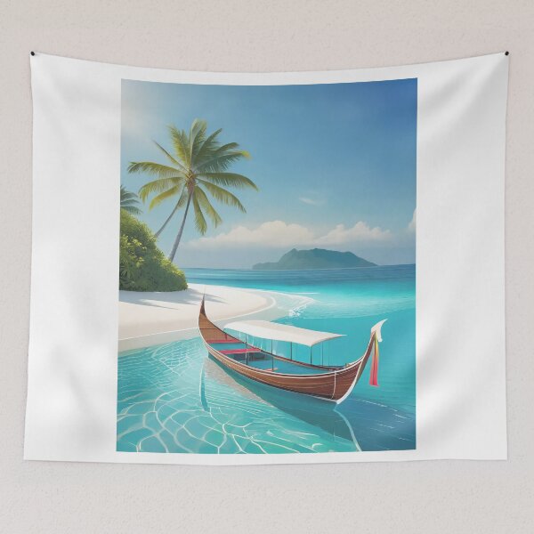 Item preview, Vintage Maldives Travel Poster - Minimalist Retro Design for Travel Lovers designed and sold by pod24.