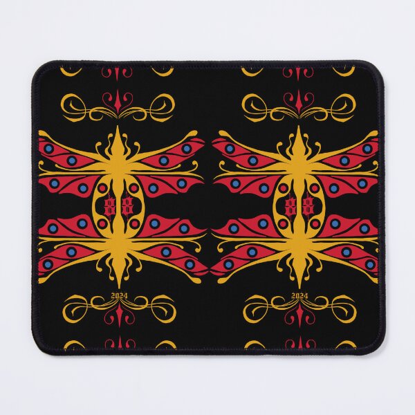 Item preview, Dragonfly mating,yellow ,blue and red designed and sold by Dugleidy Santos.
