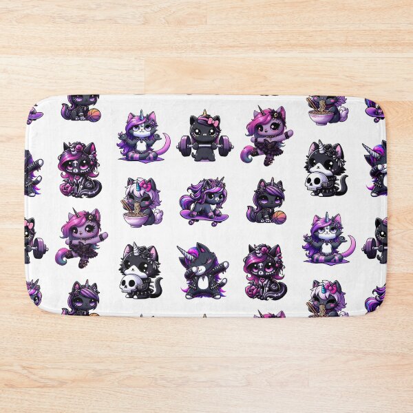Item preview, Gothic Unicorn Cat Sticker Pack designed and sold by ArtadoraDesignz.