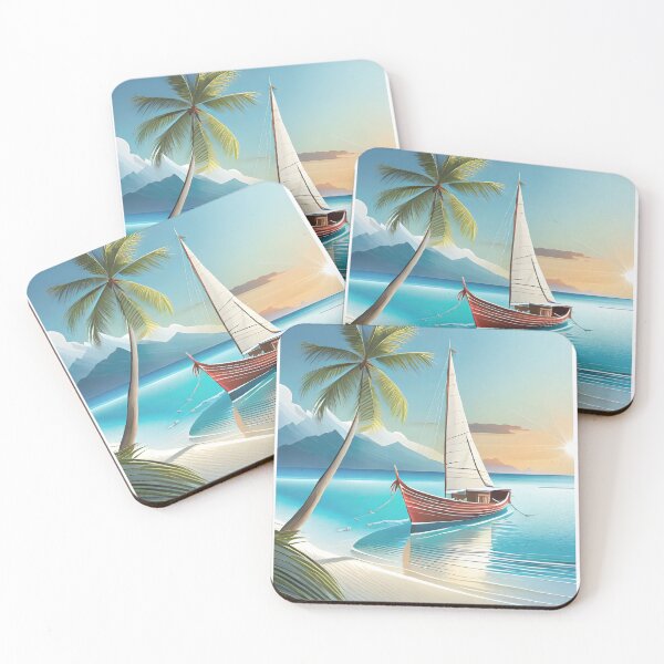 Item preview, Vintage Travel Poster - Minimalist Retro Maldives Design designed and sold by pod24.