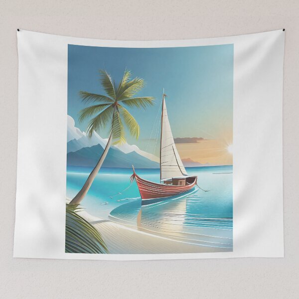 Item preview, Vintage Travel Poster - Minimalist Retro Maldives Design designed and sold by pod24.