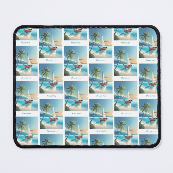 Item preview, Vintage Travel Poster - Minimalist Retro Maldives Design designed and sold by pod24.
