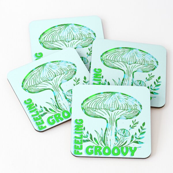 Item preview, Copy of “Feeling Groovy” Green & Blue Psychedelic Mushroom designed and sold by MptR.