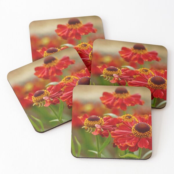 Item preview, Red Helenium  designed and sold by RosRidleyPhoto.