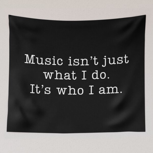 Item preview, Music is Who I Am (White) designed and sold by LyndaNoel Design.