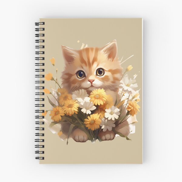 Item preview, Dulce gatito en flores designed and sold by BeaGraphicsDesign.