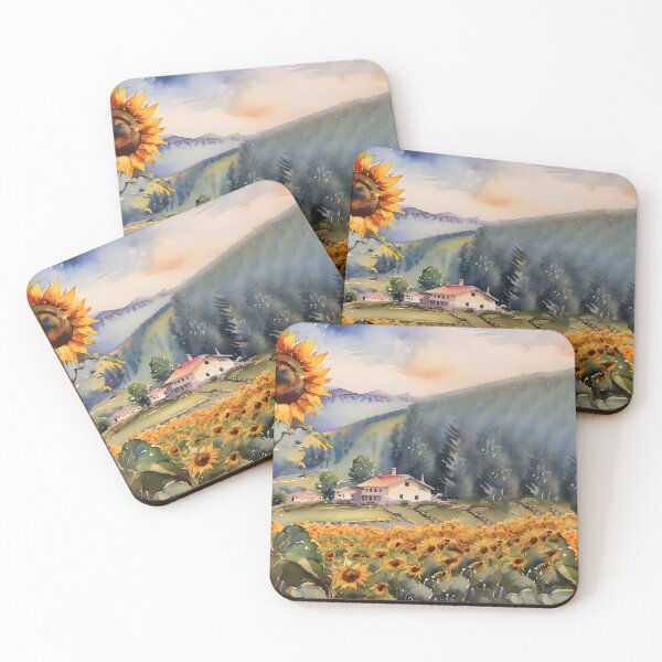 Item preview, Sunflower Serenity: Vibrant Field of Girasoles in Watercolor designed and sold by MarinaFila.