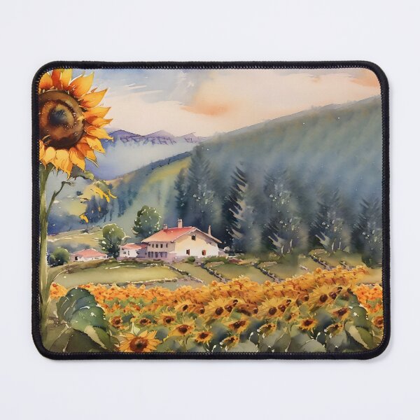 Item preview, Sunflower Serenity: Vibrant Field of Girasoles in Watercolor designed and sold by MarinaFila.