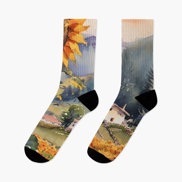 Item preview, Sunflower Serenity: Vibrant Field of Girasoles in Watercolor designed and sold by MarinaFila.