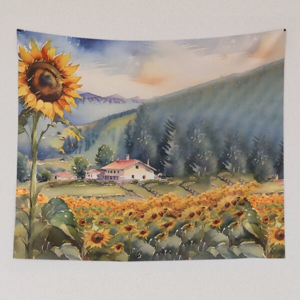 Item preview, Sunflower Serenity: Vibrant Field of Girasoles in Watercolor designed and sold by MarinaFila.