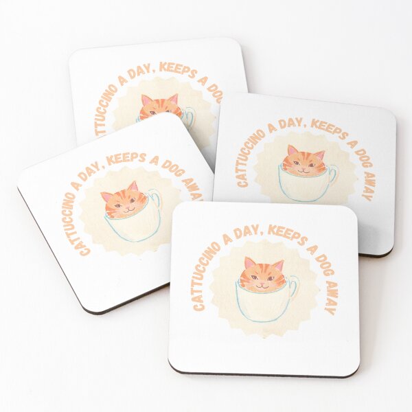 Item preview, Cattucino A Day Keeps A Dog Away designed and sold by PunnyPawsArt.