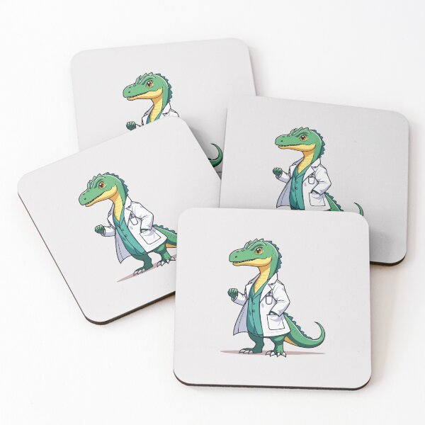 Item preview, Velociraptor Dinosaur with lab coat designed and sold by Atlantico54.
