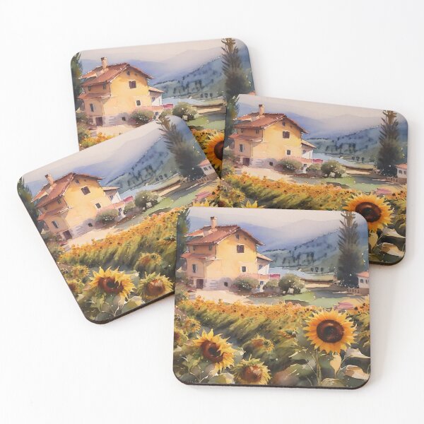 Item preview, Sunflower Serenity: Vibrant Field of Girasoles in Watercolor designed and sold by MarinaFila.